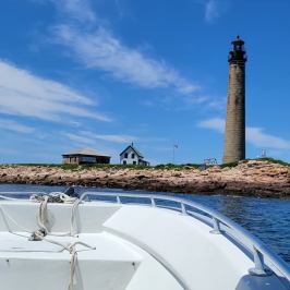a boat parked next to a body of water